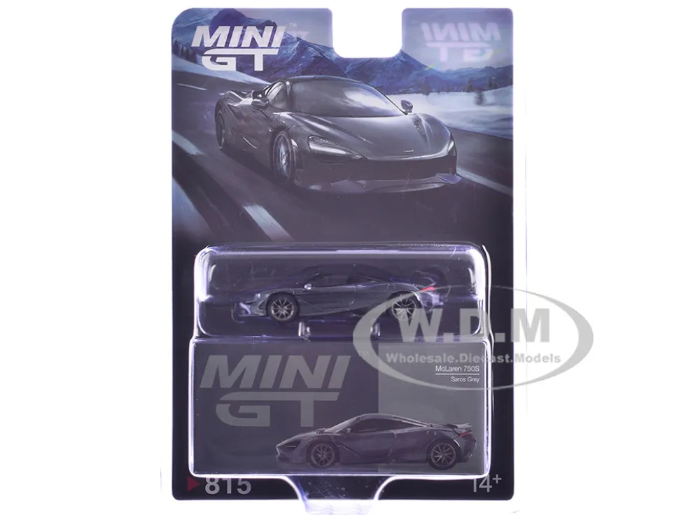 McLaren 750S Saros Gray Limited Edition 1/64 Diecast Model Car by Mini GT