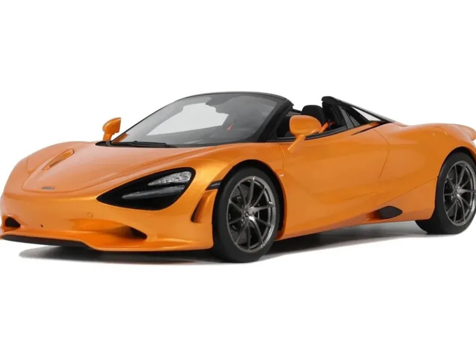 2024 McLaren 750S Spider Orange Metallic 1/18 Model Car by GT Spirit