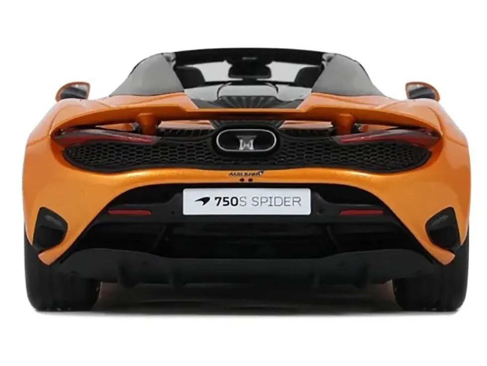 2024 McLaren 750S Spider Orange Metallic 1/18 Model Car by GT Spirit