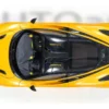 McLaren 720S Volcano Yellow with Black Top and Carbon Accents 1/18 Model Car by Autoart