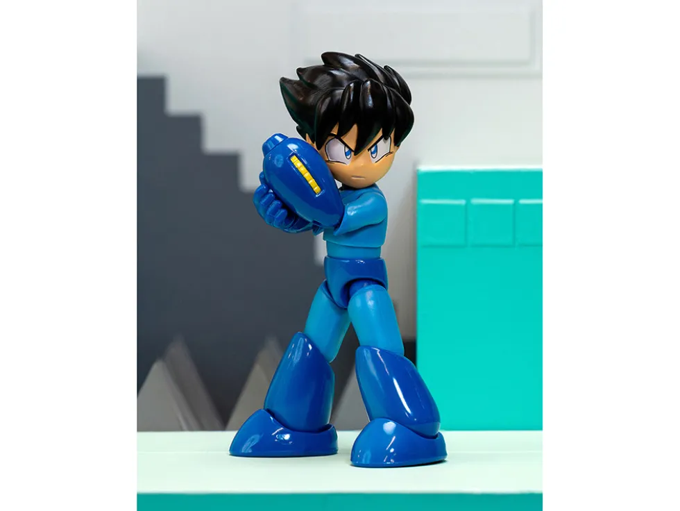 Mega Man 4.5" Moveable Figure (Deluxe Version) with Accessories and Alternate Head and Hands "Mega Man" (1987) Video Game Model by Jada
