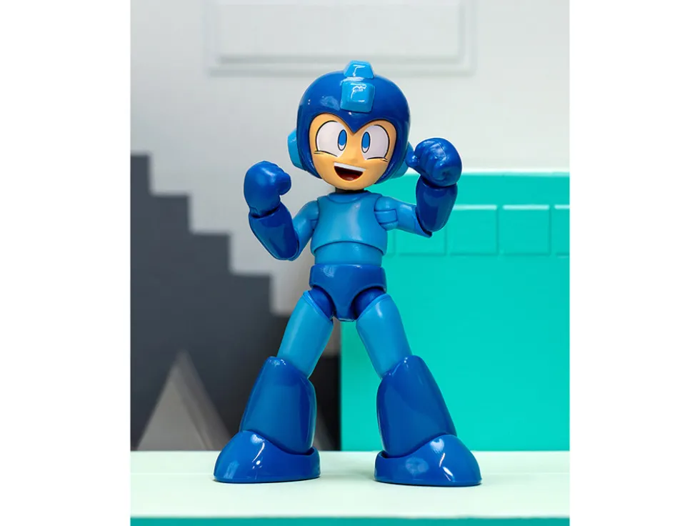 Mega Man 4.5" Moveable Figure (Deluxe Version) with Accessories and Alternate Head and Hands "Mega Man" (1987) Video Game Model by Jada