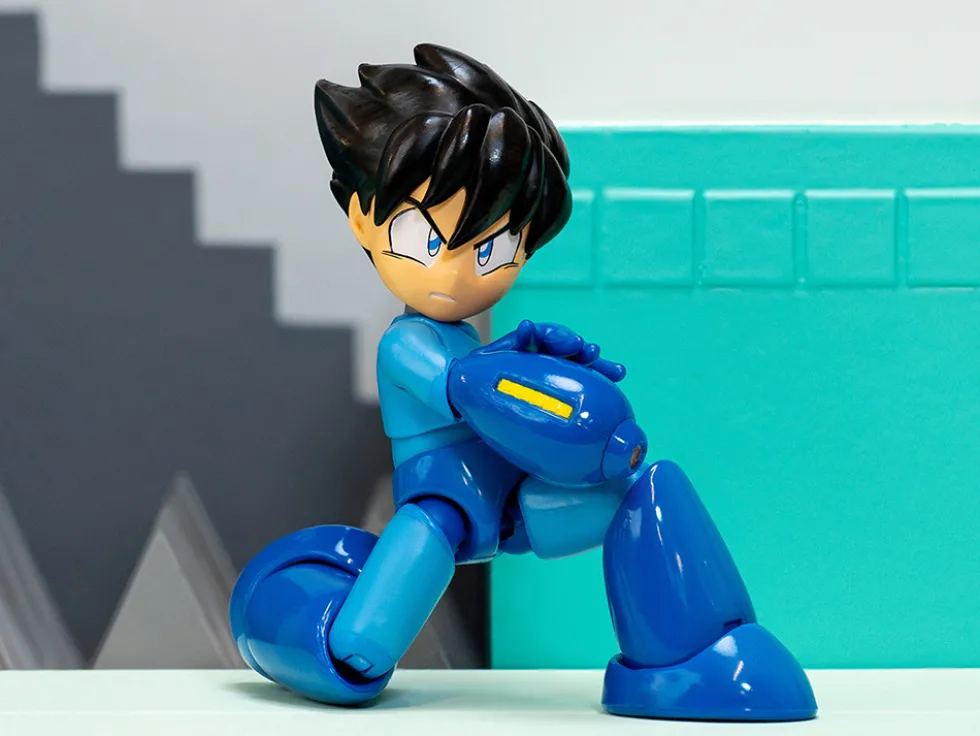 Mega Man 4.5" Moveable Figure (Deluxe Version) with Accessories and Alternate Head and Hands "Mega Man" (1987) Video Game Model by Jada