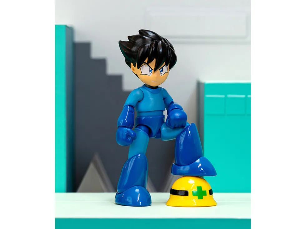 Mega Man 4.5" Moveable Figure (Deluxe Version) with Accessories and Alternate Head and Hands "Mega Man" (1987) Video Game Model by Jada