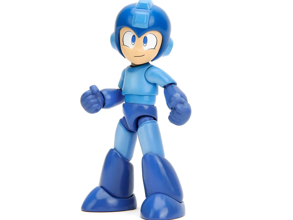 Mega Man 4 5 Moveable Figure with Accessories and Alternate Head and Hands Mega Man 1987 Video Game model Jada 34221