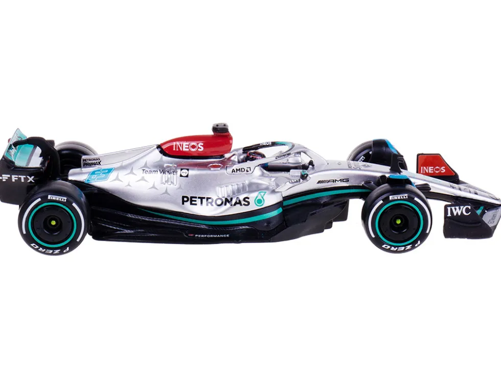 Mercedes AMG F1 W13 E Performance #63 George Russell F1 Formula One World Championship 2022 with Display Case 1/43 Diecast Model Car Bburago 38066GR