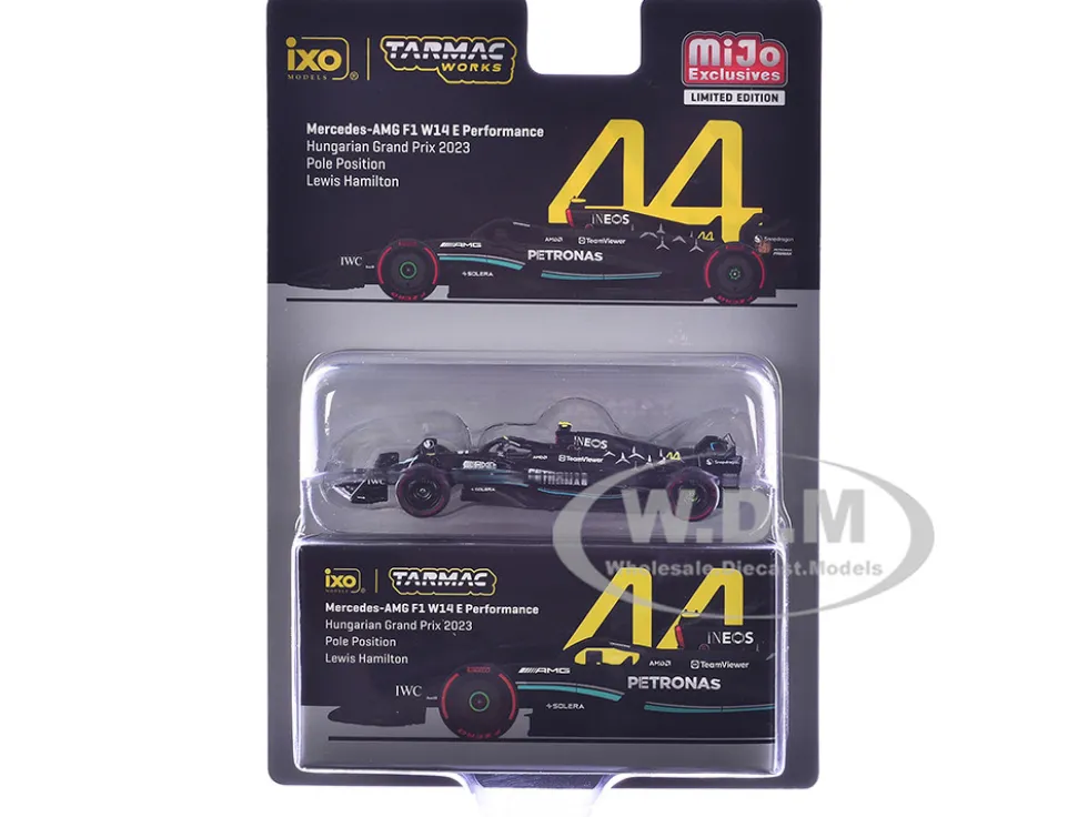 Mercedes-AMG F1 W14 E Performance #44 Lewis Hamilton Pole Position Formula One F1 "Hungarian GP" (2023) "Global64" Series 1/64 Diecast Model Car by Tarmac Works