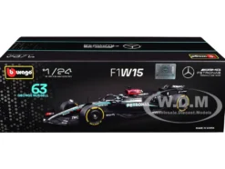 Mercedes-AMG F1 W15 E Performance #63 George Russell "Petronas" Formula One F1 "World Championship" (2024) 1/24 Diecast Model Car by Bburago