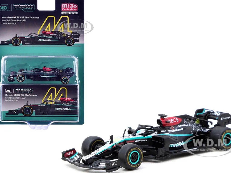 Mercedes-AMG F1 W12 E Performance #44 Lewis Hamilton Formula One F1 "New York Demo Run" (2024) "Global64" Series 1/64 Diecast Model Car by Tarmac Works