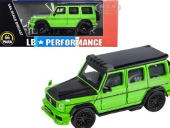 Mercedes-AMG G 63 LBWK Alien Green Matt Black LB Performance 1/64 Diecast Model Car Paragon PA-55166