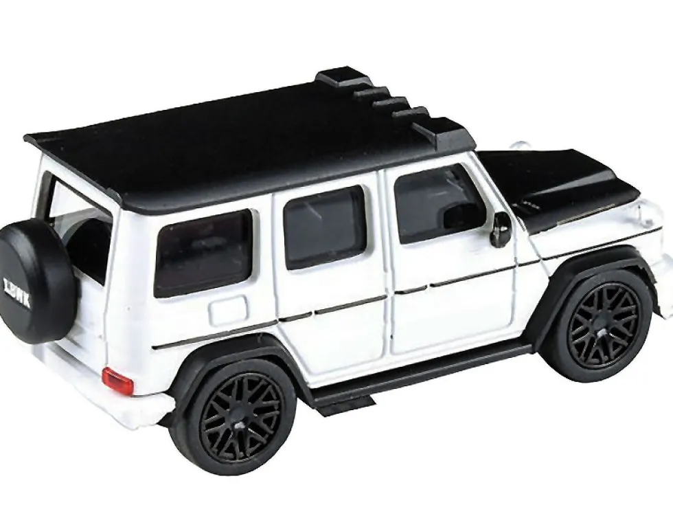 Mercedes AMG G63 Liberty Walk Wagon White Black Hood Top 1/64 Diecast Model Car Paragon Models PA-55161