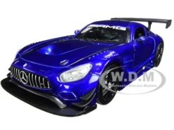 Mercedes AMG GT3 Bright Blue 1/24 Diecast Model Car Motormax 73386