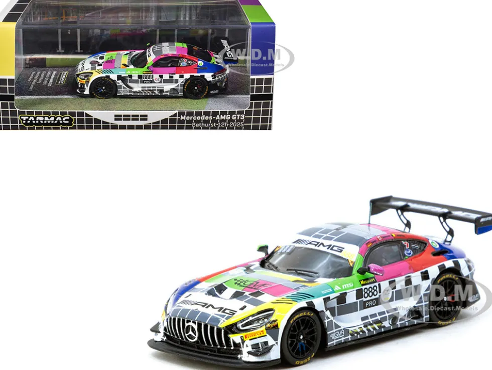 Mercedes-AMG GT3 #888 Maro Engel - Mikael Grenier - Maxime Martin "GruppeM Racing" "Bathurst 12 Hour" (2025) "Hobby64" Series 1/64 Diecast Model Car by Tarmac Works
