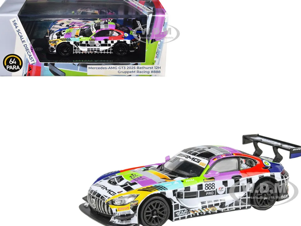 Mercedes-AMG GT3 #888 Maro Engel - Mikael Grenier - Maxime Martin "GruppeM Racing" "Bathurst 12 Hour" (2025) 1/64 Diecast Model Car by Paragon Models