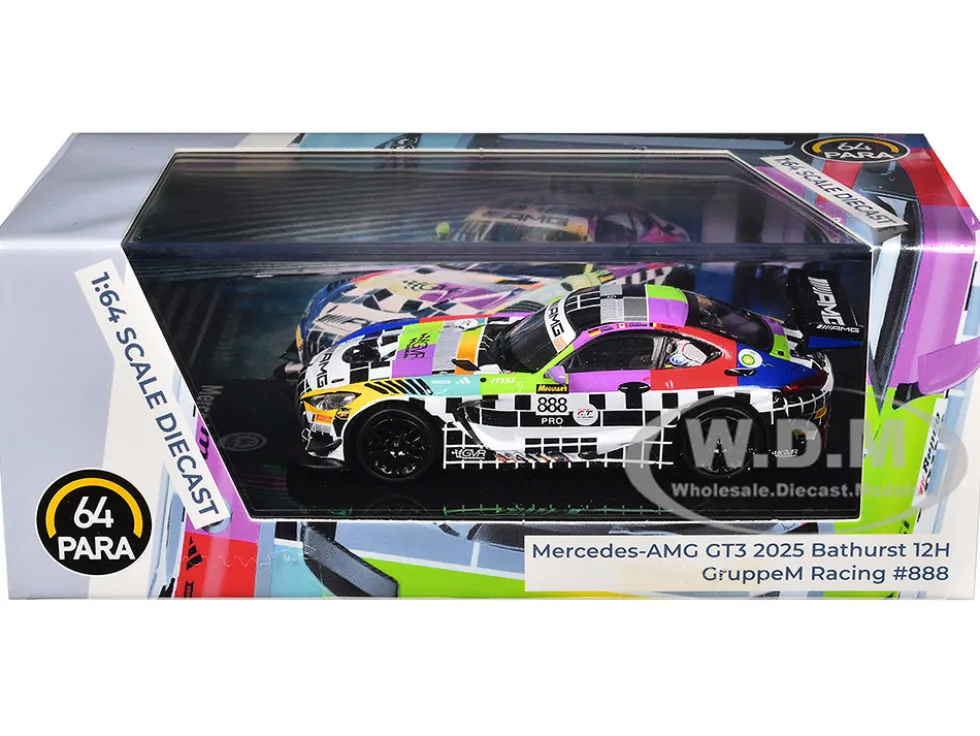 Mercedes-AMG GT3 #888 Maro Engel - Mikael Grenier - Maxime Martin "GruppeM Racing" "Bathurst 12 Hour" (2025) 1/64 Diecast Model Car by Paragon Models