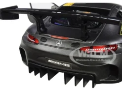 Mercedes AMG GT3 #1 Matt Gray Yellow Stripes GT Racing 1/24 Diecast Model Car Motormax 73784