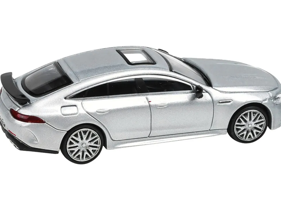 2018 Mercedes-AMG GT 63 S with Sunroof Silver Metallic 1/64 Diecast Model Car Paragon Models PA-55283