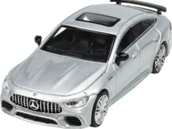 2018 Mercedes-AMG GT 63 S with Sunroof Silver Metallic 1/64 Diecast Model Car Paragon Models PA-55283