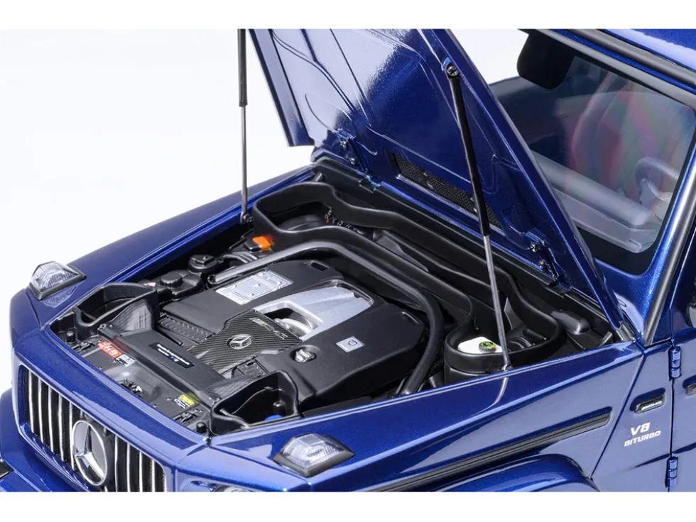 2019 Mercedes-Benz AMG G63 Brilliant Blue Metallic 1/18 Model Car by Autoart