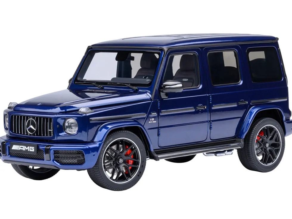 2019 Mercedes-Benz AMG G63 Brilliant Blue Metallic 1/18 Model Car by Autoart