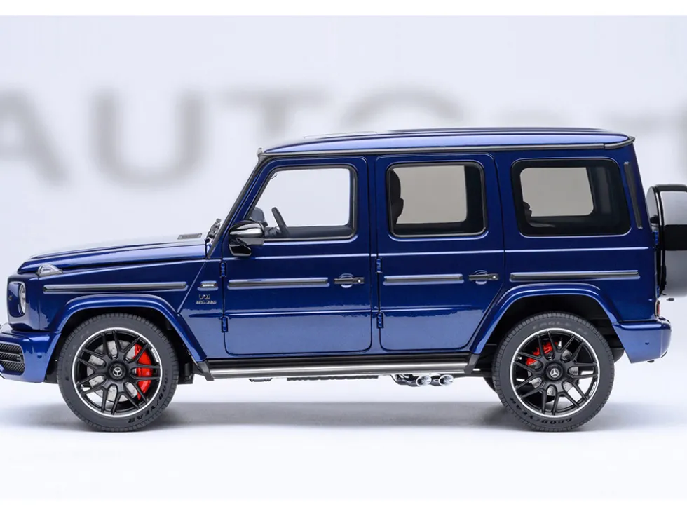 2019 Mercedes-Benz AMG G63 Brilliant Blue Metallic 1/18 Model Car by Autoart