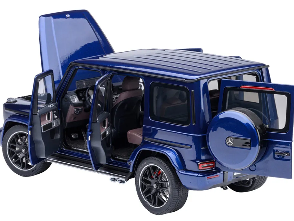 2019 Mercedes-Benz AMG G63 Brilliant Blue Metallic 1/18 Model Car by Autoart