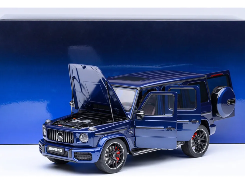 2019 Mercedes-Benz AMG G63 Brilliant Blue Metallic 1/18 Model Car by Autoart