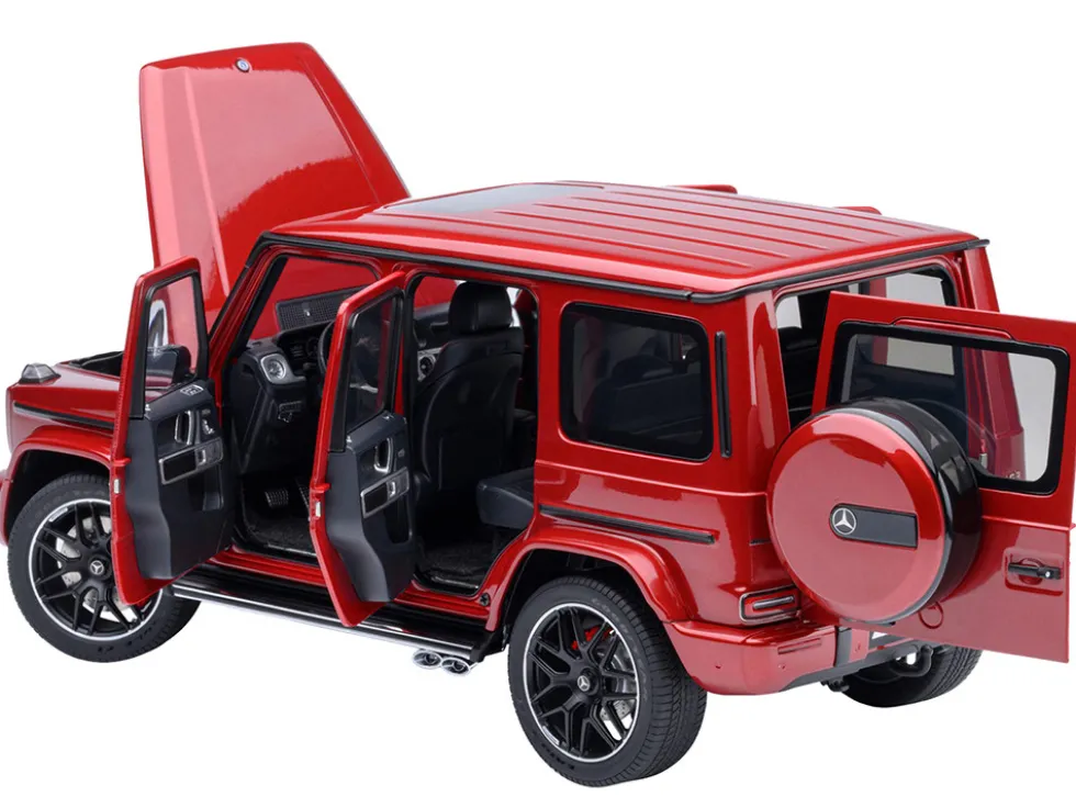 2019 Mercedes-Benz AMG G63 Cardinal Red Metallic 1/18 Model Car by Autoart