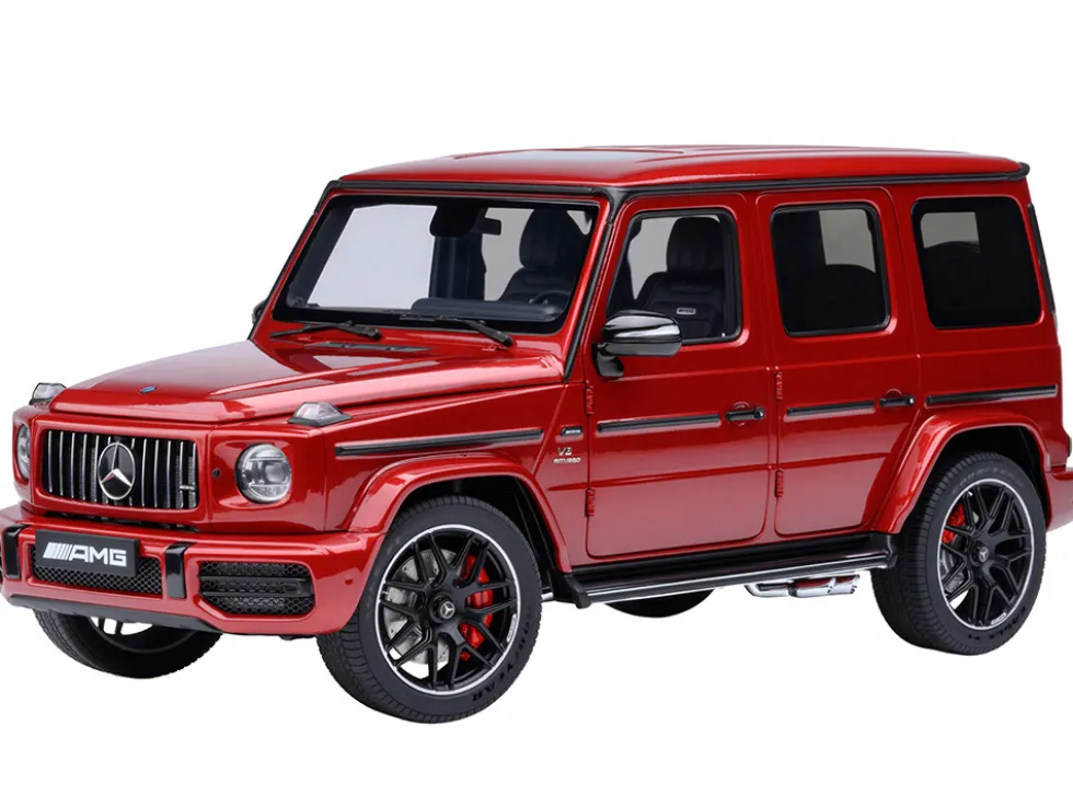 2019 Mercedes-Benz AMG G63 Cardinal Red Metallic 1/18 Model Car by Autoart