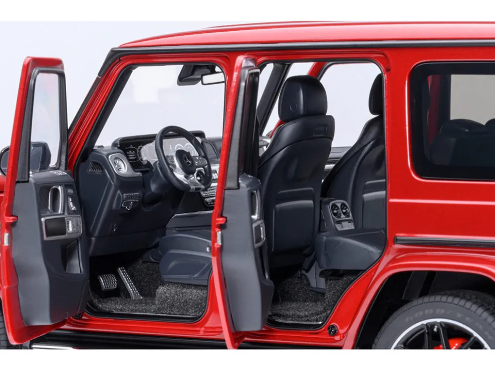 2019 Mercedes-Benz AMG G63 Cardinal Red Metallic 1/18 Model Car by Autoart