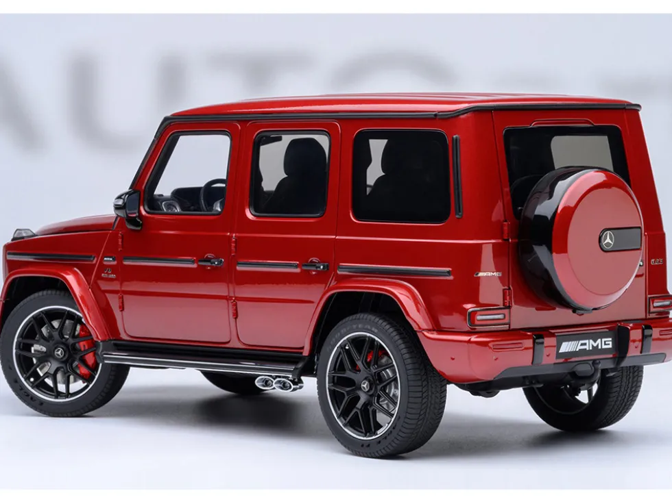 2019 Mercedes-Benz AMG G63 Cardinal Red Metallic 1/18 Model Car by Autoart