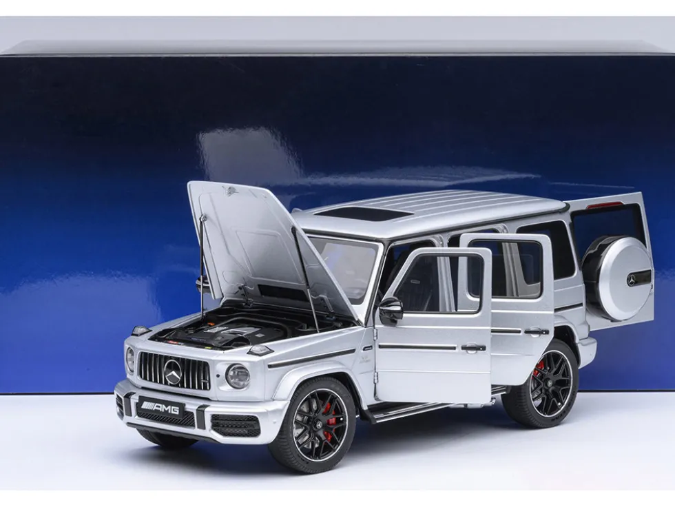 2019 Mercedes-Benz AMG G63 Iridium Silver Metallic 1/18 Model Car by Autoart