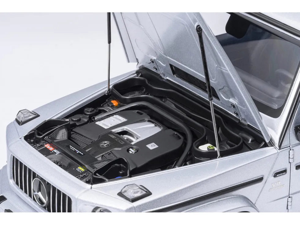 2019 Mercedes-Benz AMG G63 Iridium Silver Metallic 1/18 Model Car by Autoart