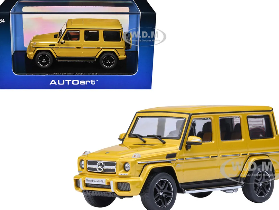 2017 Mercedes-Benz AMG G 63 Solar Beam Yellow 1/64 Model Car by Autoart