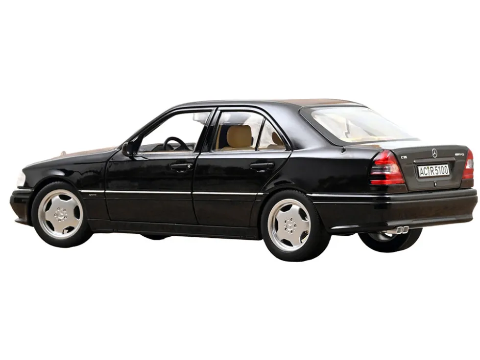 1993 Mercedes-Benz C36 AMG Black Metallic 1/18 Diecast Model Car by Norev