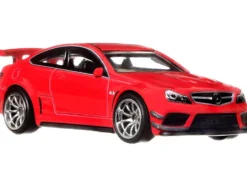 2012 Mercedes Benz C63 AMG Coupe Black Series Red Deutschland Design Series Diecast Model Car Hot Wheels HCJ79