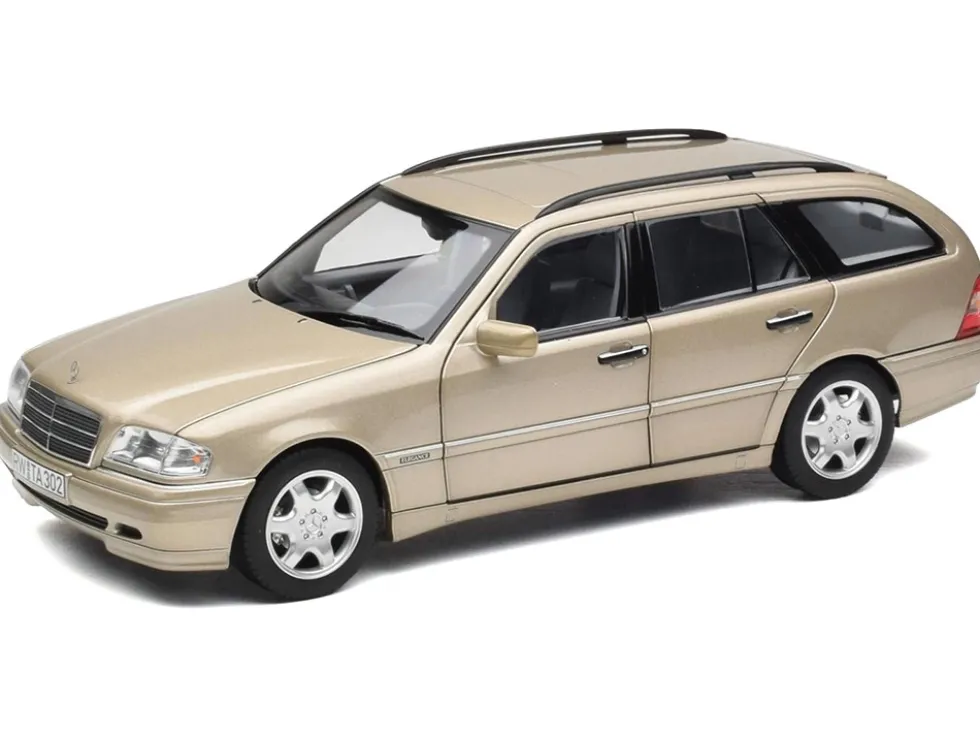 1997 Mercedes-Benz C-Class T-Model Smoke Silver Metallic 1/18 Diecast Model Car by Norev