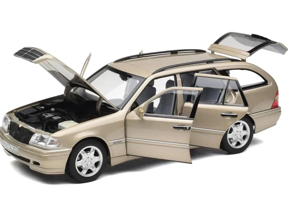 1997 Mercedes-Benz C-Class T-Model Smoke Silver Metallic 1/18 Diecast Model Car by Norev