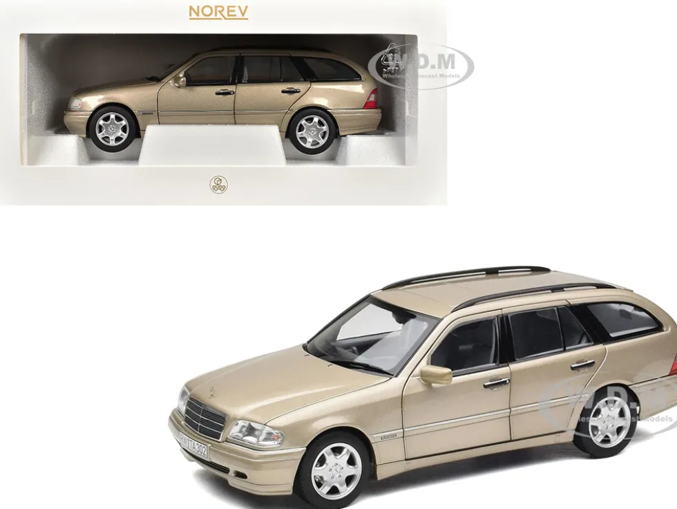1997 Mercedes-Benz C-Class T-Model Smoke Silver Metallic 1/18 Diecast Model Car by Norev