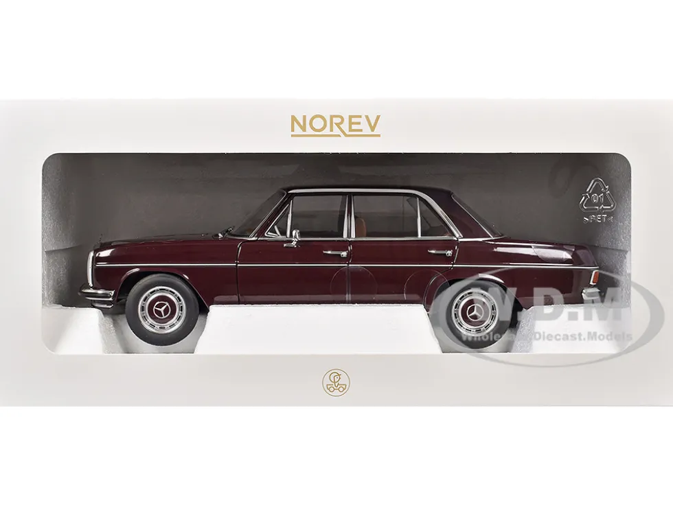 1968 Mercedes-Benz 200 Dark Red Brown 1/18 Diecast Model Car by Norev