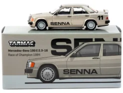 Mercedes-Benz 190 E 2.3-16 #11 Ayrton Senna Winner "Race of Champions" (1984) "Global64" Series 1/64 Diecast Model by Tarmac Works