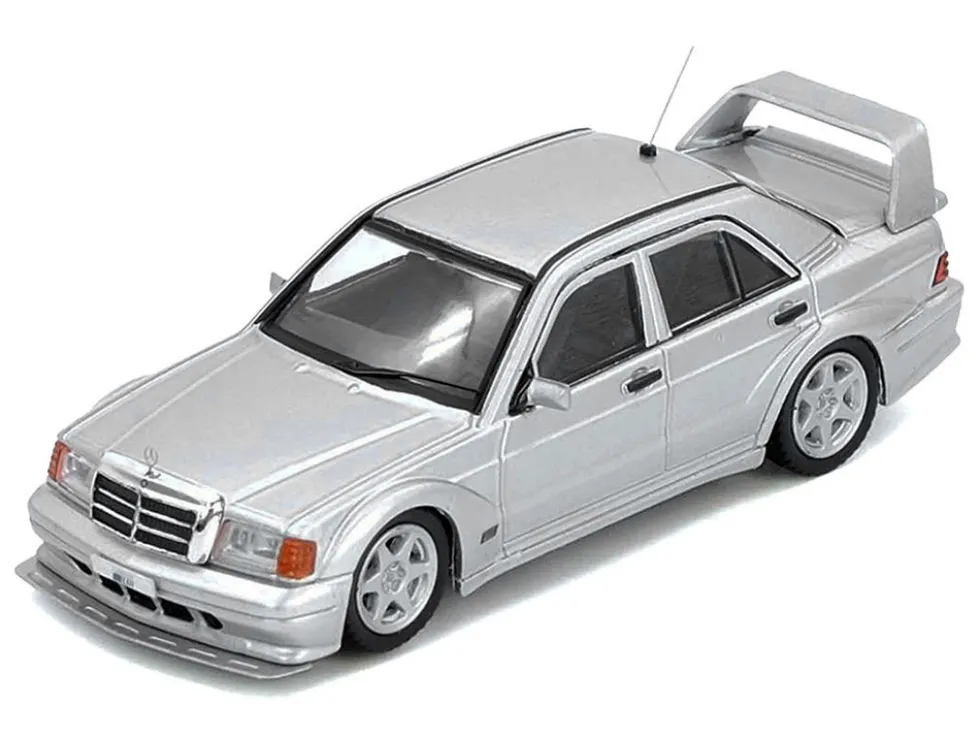 Mercedes-Benz 190E 2.5-16 Evolution II Silver Metallic 1/64 Diecast Model Car by Inno Models