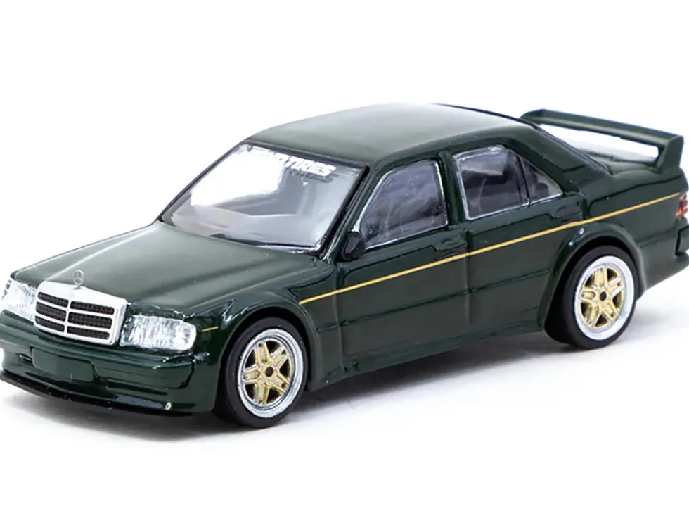 Mercedes-Benz 190 E 2.5-16 EVO 1 "Toyo Tires" Dark Green "Global64" Series 1/64 Diecast Model by Tarmac Works