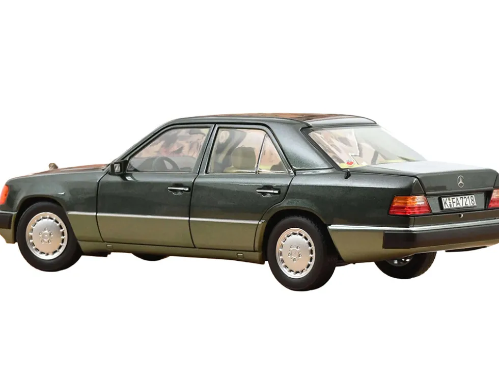 1990 Mercedes-Benz 230 E Night Green Metallic with Green Interior 1/18 Diecast Model Car by Norev