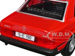 Mercedes Benz 190 E 2 6 Red 1/24 Diecast Model Car Bburago 21103rd