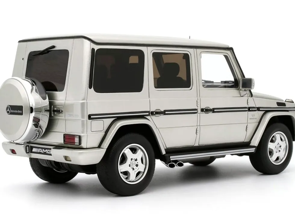 2003 Mercedes-Benz G-Class 55 AMG Iridium Silver Metallic Limited Edition to 999 pieces Worldwide 1/18 Model Car by Otto Mobile