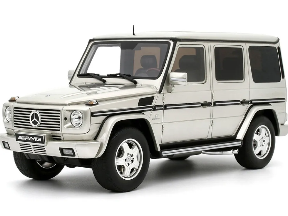 2003 Mercedes-Benz G-Class 55 AMG Iridium Silver Metallic Limited Edition to 999 pieces Worldwide 1/18 Model Car by Otto Mobile