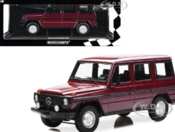 1980 Mercedes-Benz G-Model LWB Dark Red Black Stripes Limited Edition 402 pieces Worldwide 1/18 Diecast Model Car Minichamps 155038102