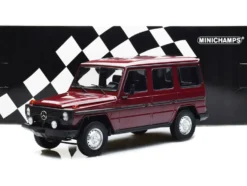 1980 Mercedes-Benz G-Model LWB Dark Red Black Stripes Limited Edition 402 pieces Worldwide 1/18 Diecast Model Car Minichamps 155038102