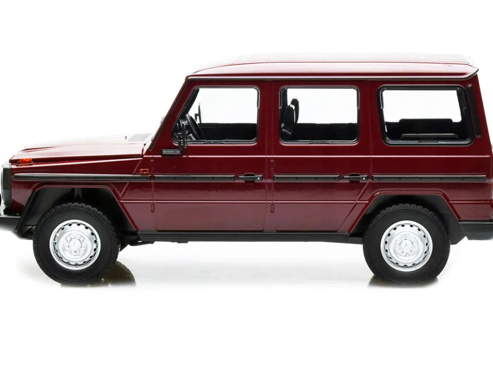 1980 Mercedes-Benz G-Model LWB Dark Red Black Stripes Limited Edition 402 pieces Worldwide 1/18 Diecast Model Car Minichamps 155038102